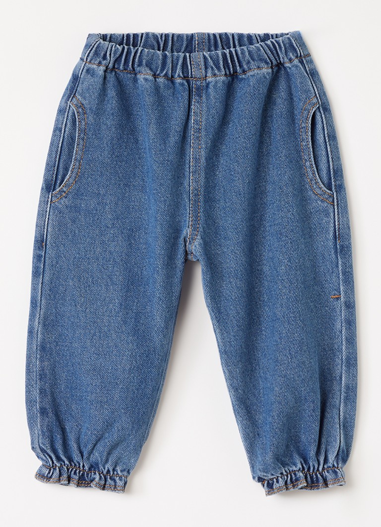 Play Up Meisjes Tapered jeans met medium wassing in de kleur Indigo, maat: 36M=98