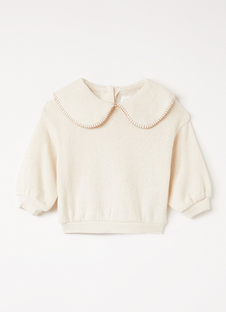 Play Up Meisjes Sweater met kraag in de kleur Creme, maat: 36M=98