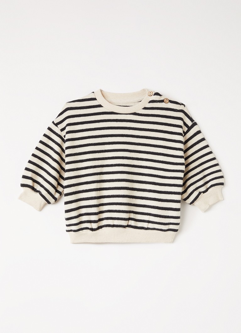 Play Up Meisjes Sweater met streepprint in de kleur Ivoor, maat: 18M=86