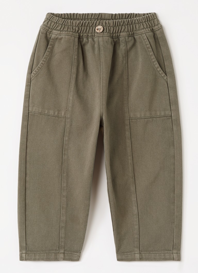 Play Up Meisjes Tapered jeans met gekleurde wassing in de kleur Legergroen, maat: 36M=98