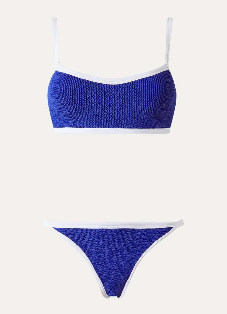 Hunza G Dames Tyler bikiniset met structuur in de kleur Kobaltblauw, maat: OS