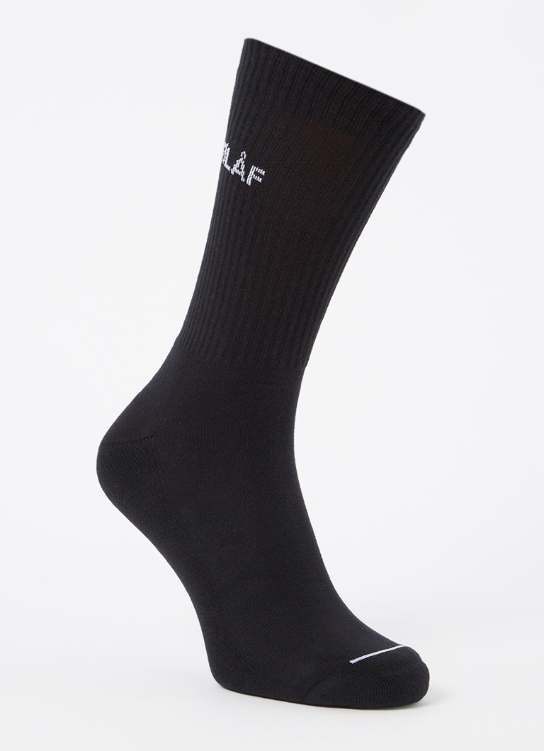 OLAF Heren Sportsokken met logo in de kleur Zwart, maat: One Size