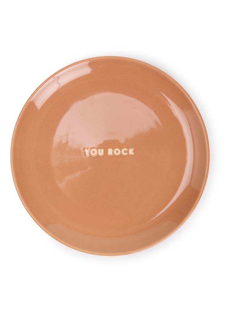 Vondels You Rock ontbijtbord 22 cm Roestbruin - Deal