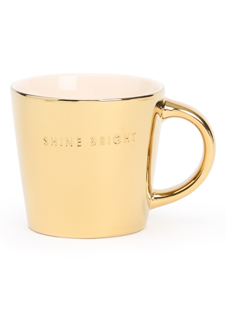 Vondels Shine Bright cappuccino kopje 25 cl Goud - Deal