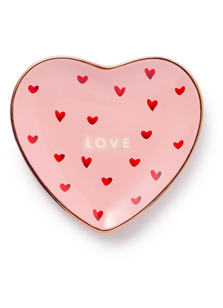 Vondels Love gebaksbordje 14 cm Roze - Deal