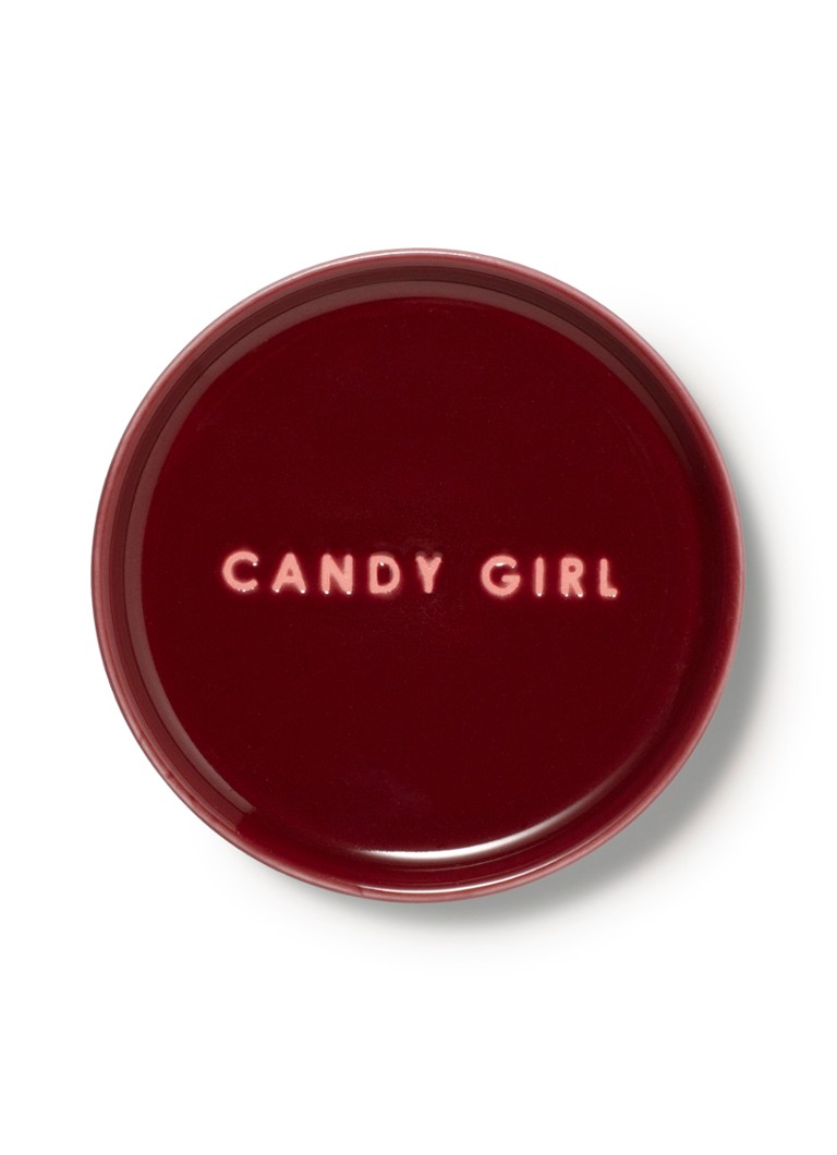 Vondels Candy Girl gebaksbordje 8,5 cm Bordeauxrood - Deal