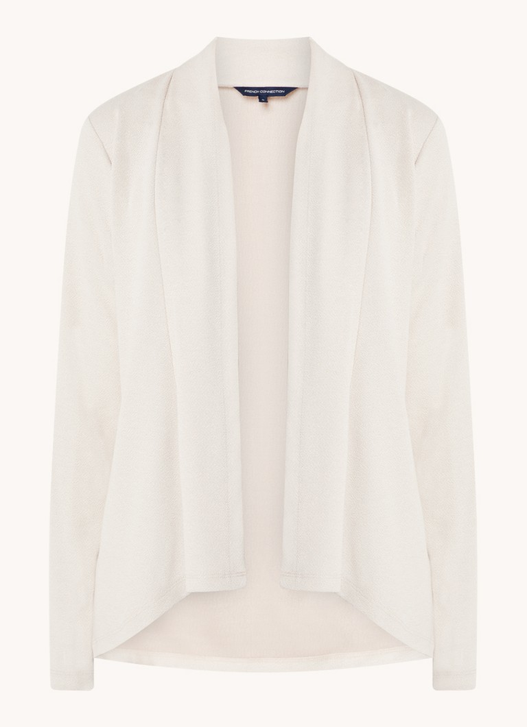 French Connection Dames Josie openvallend vest met stretch in de kleur Creme