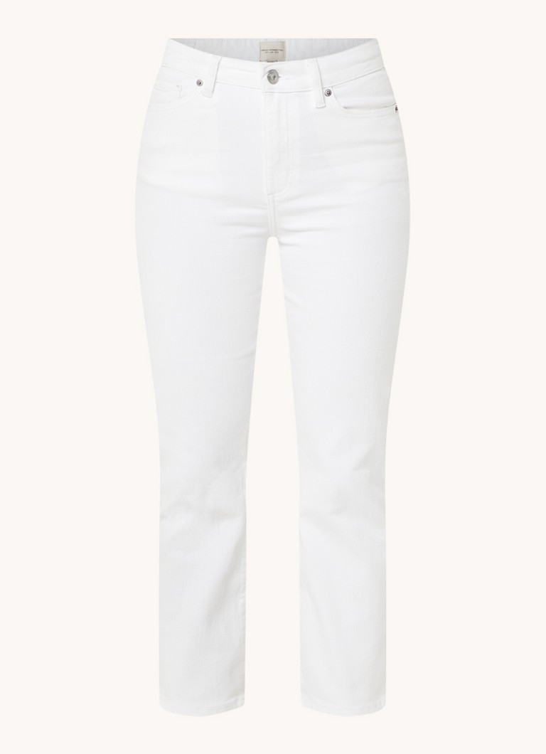 French Connection Dames Mid waist straight leg cropped jeans met gekleurde wassing in de kleur Wit