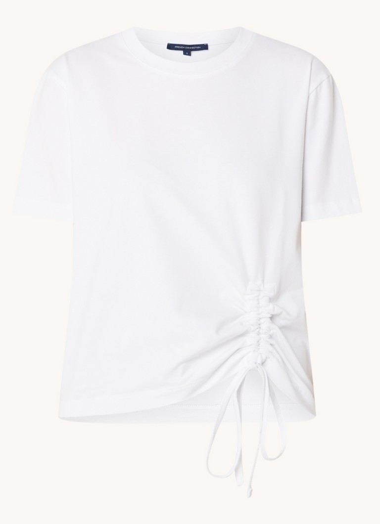 French Connection Dames Rallie t-shirt met rijgdetail in de kleur Wit