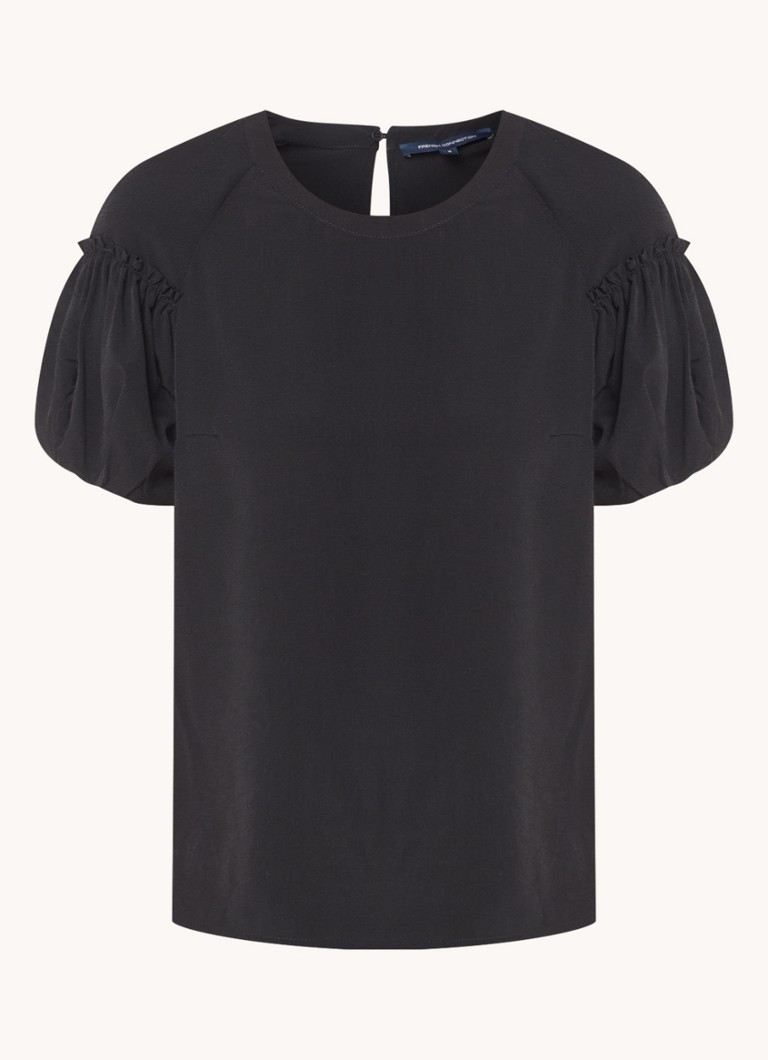 French Connection Dames Top met pofmouw in de kleur Zwart