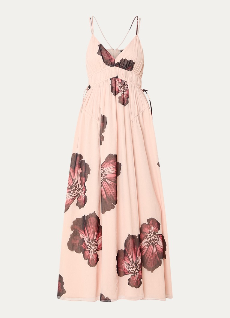 French Connection Dames Elyse maxi jurk met bloemenprint in de kleur Lichtroze