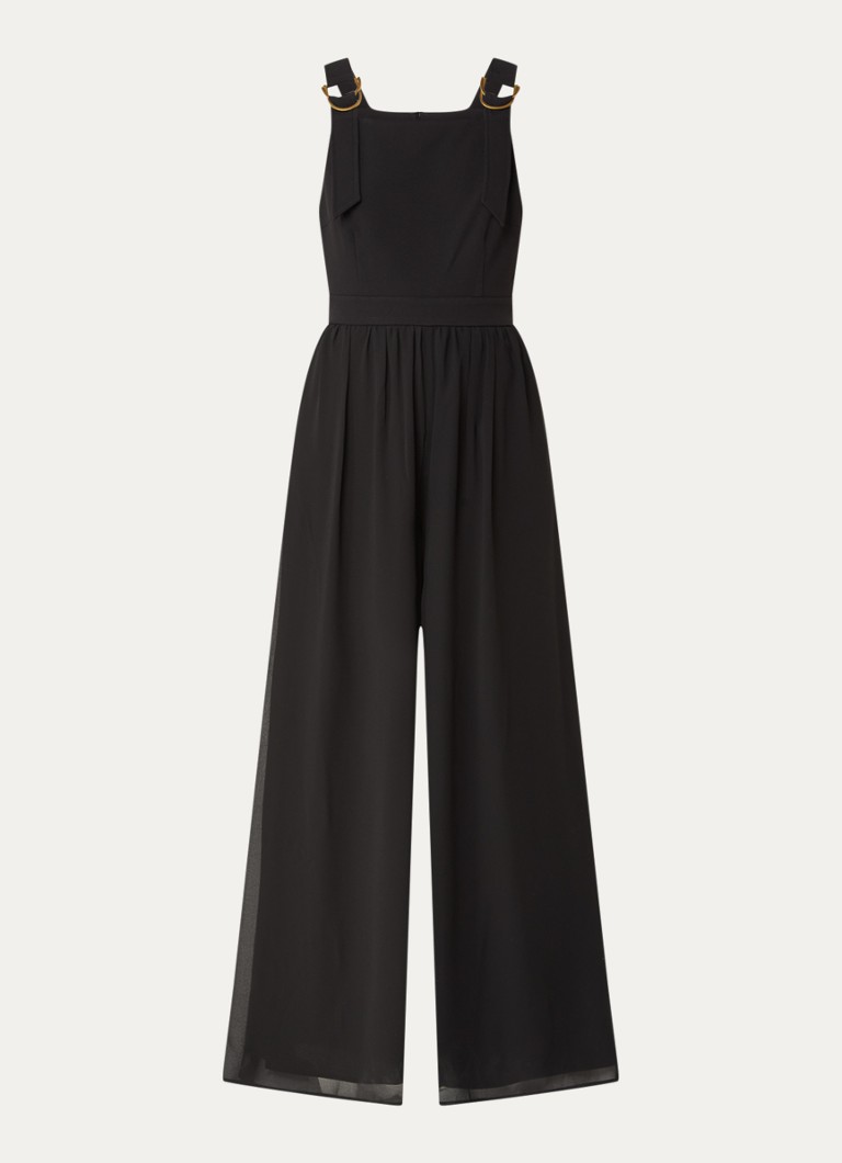 French Connection Dames Azra wide fit jumpsuit met steekzakken in de kleur Zwart