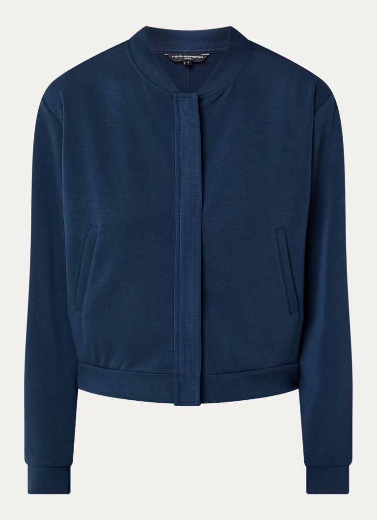 French Connection Dames Wren bomberjack van jersey met steekzakken in de kleur Indigo