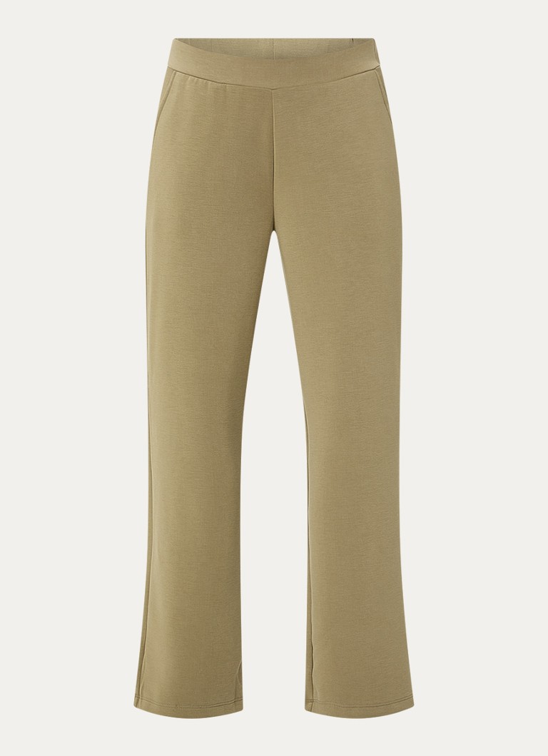 French Connection Dames Wren high waist wide fit pantalon met steekzakken in de kleur Mosgroen