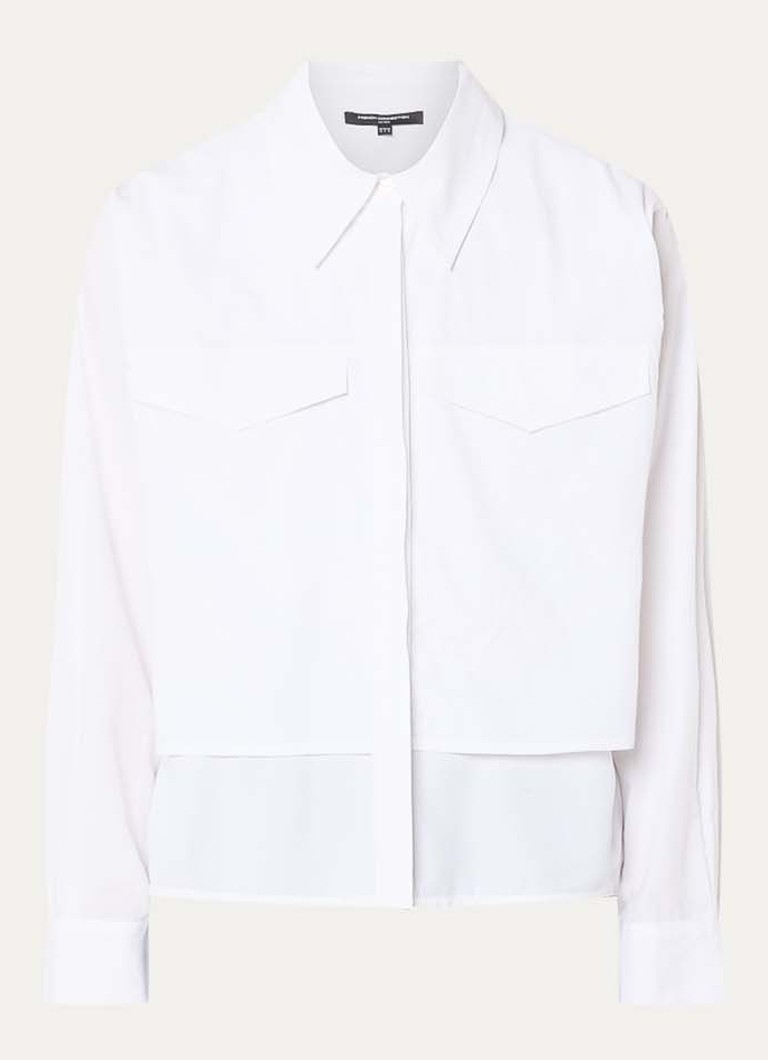 French Connection Dames Cambria blouse met borstzakken in de kleur Wit