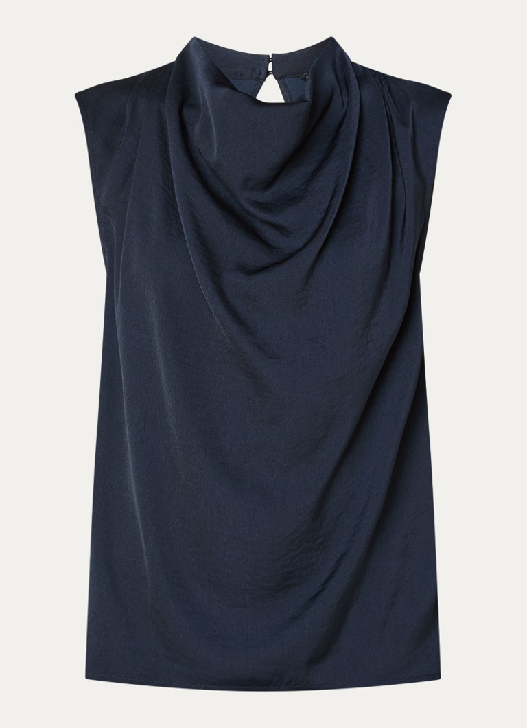 French Connection Dames Damasco mouwloze top in de kleur Donkerblauw