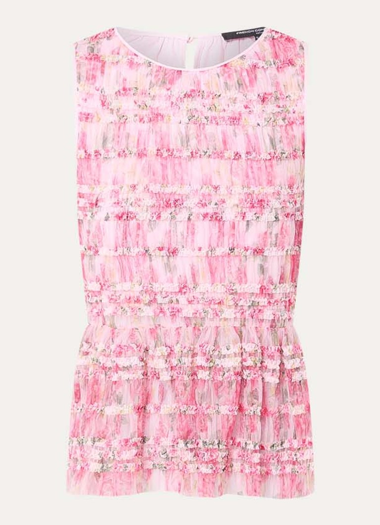 French Connection Dames Vanessa top met bloemenprint in de kleur Roze