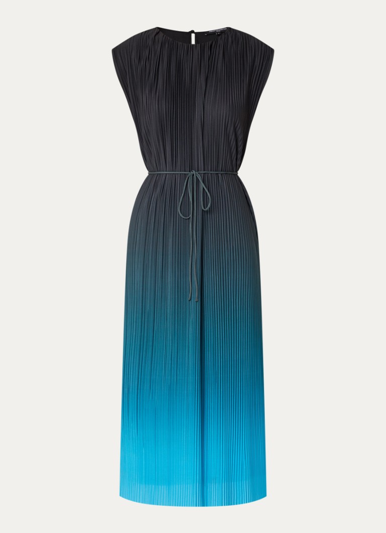 French Connection Dames Xena midi jurk met dip-dye dessin in de kleur Zwart
