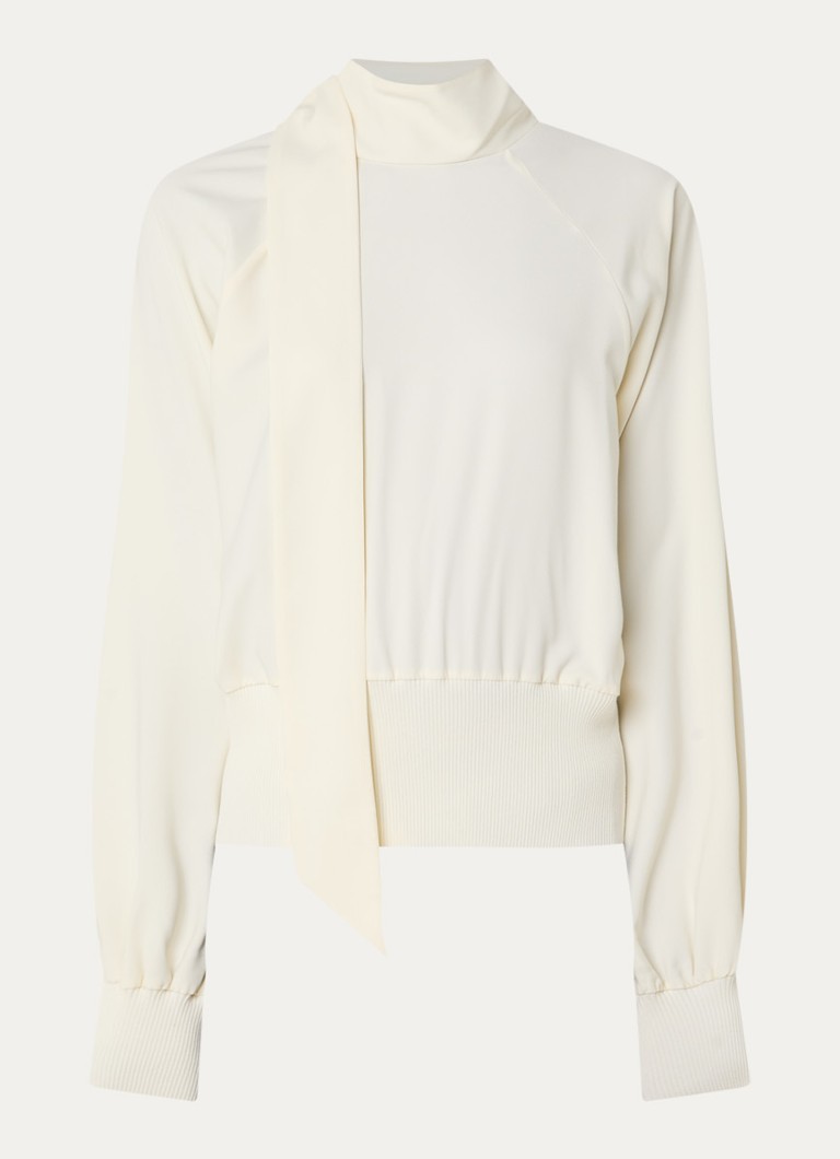 French Connection Dames Krista trui met sjaalkraag in de kleur Creme
