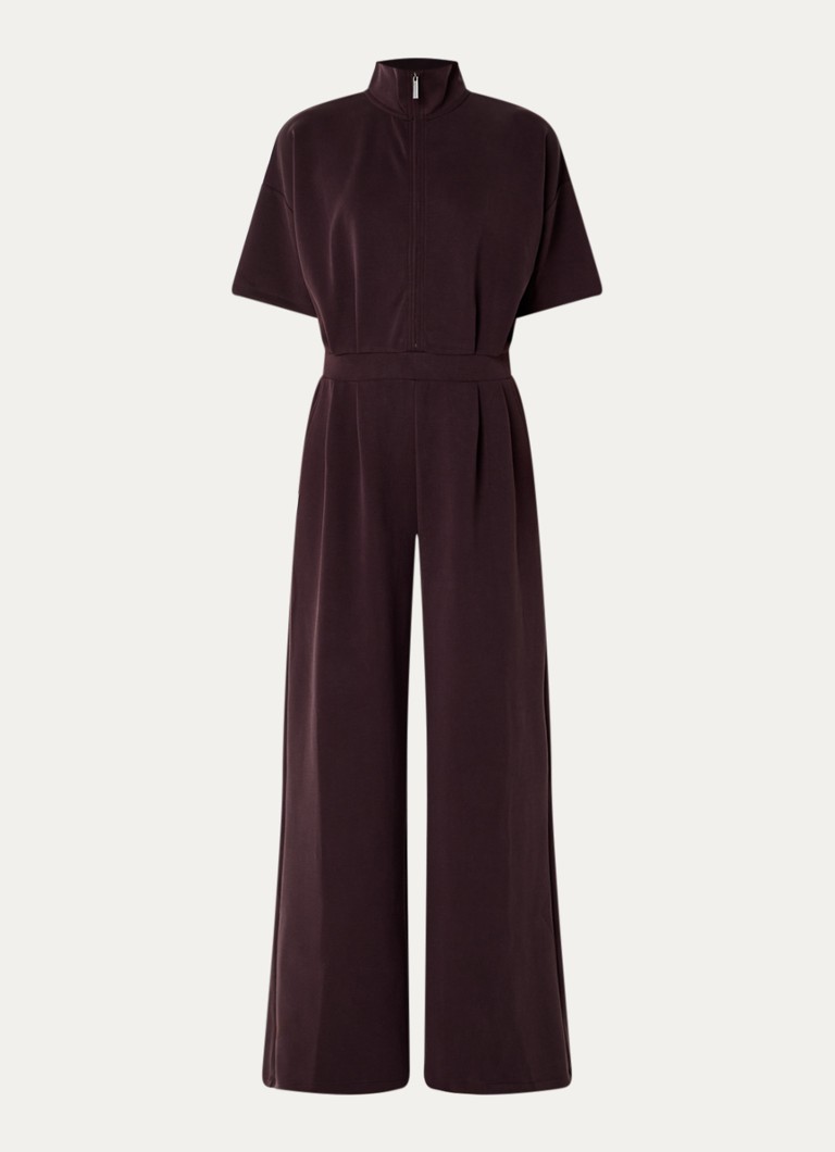 French Connection Dames Wren loose fit jumpsuit met steekzakken in de kleur Aubergine
