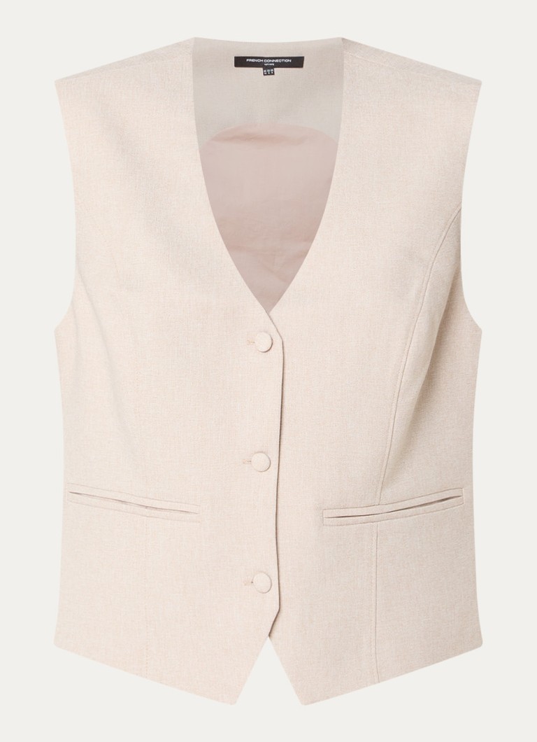 French Connection Dames Misha gilet met ceintuur in de kleur Beige