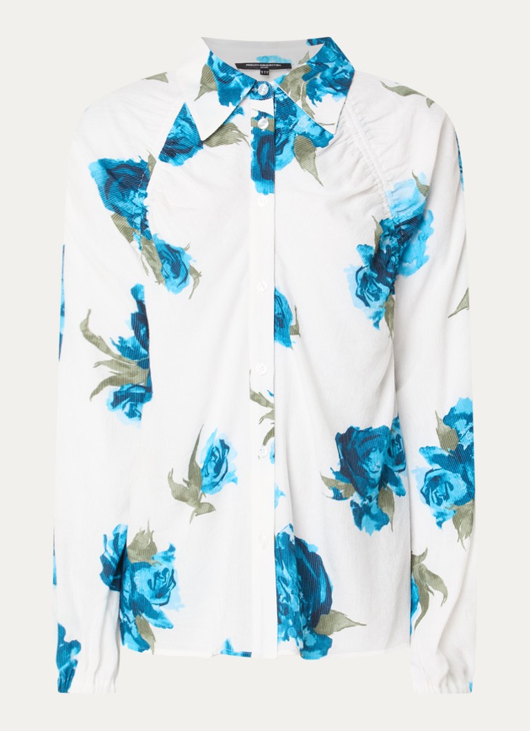French Connection Dames Lara Aleya blouse met bloemenprint in de kleur Wit