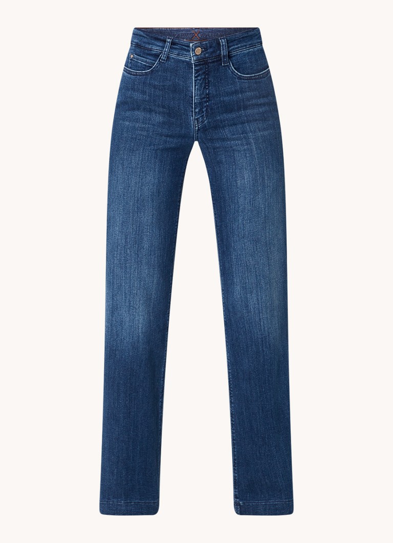 MAC Jeans Dames Dream high waist wide leg jeans met steekzakken in de kleur Indigo