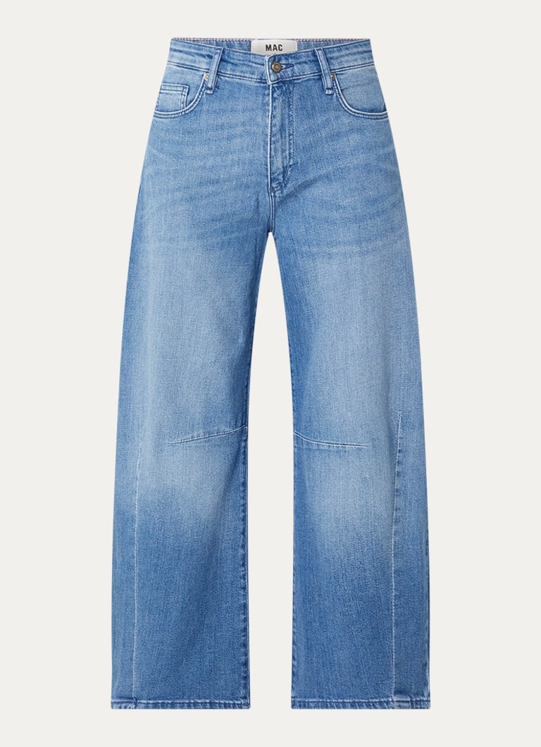 MAC Jeans Dames Dakota high waist balloon fit jeans met steekzakken in de kleur Blauw