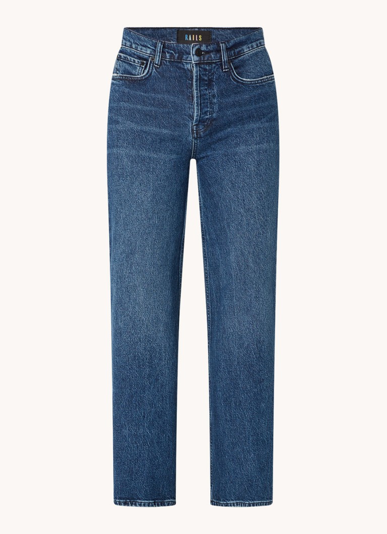 Rails Dames Getty high waist wide leg jeans in de kleur Indigo