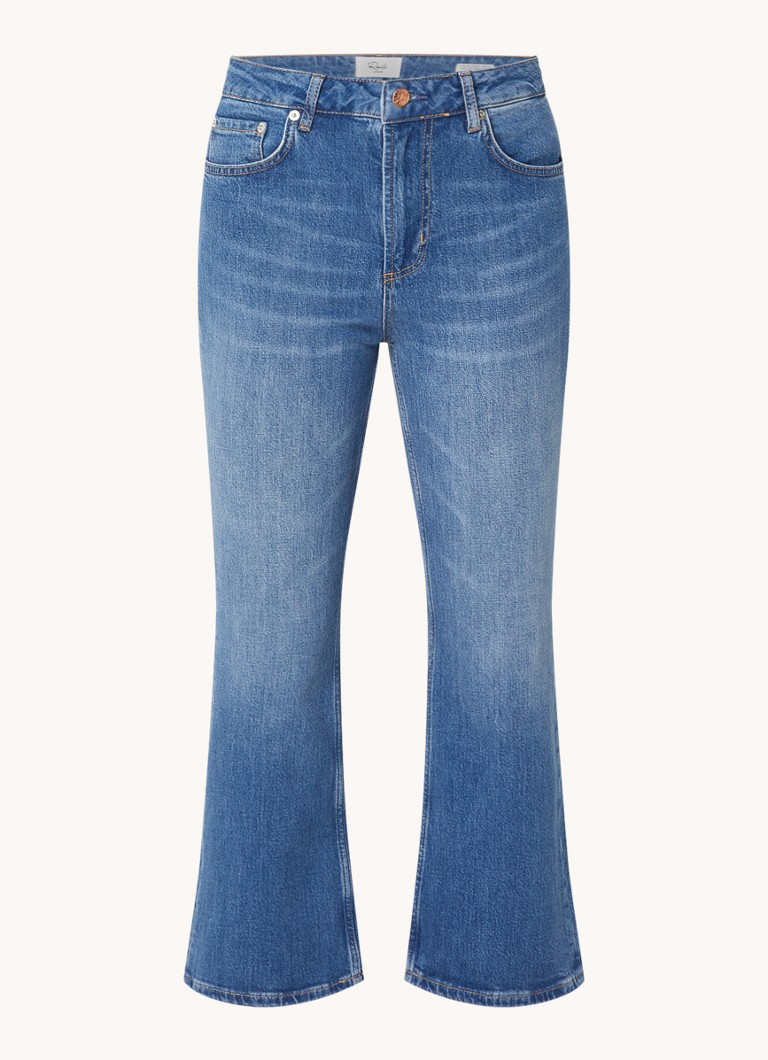 Rails Dames Sunset high waist cropped flared jeans met medium wassing in de kleur Indigo