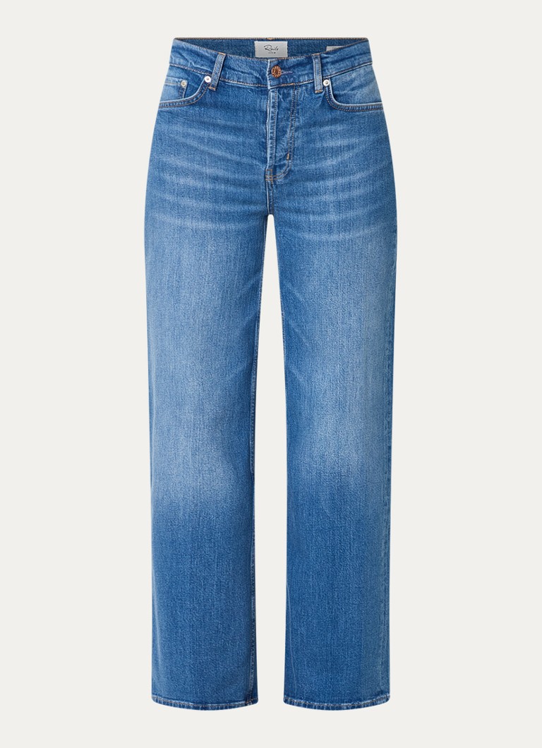 Rails Dames Getty high waist wide leg jeans met medium wassing in de kleur Indigo