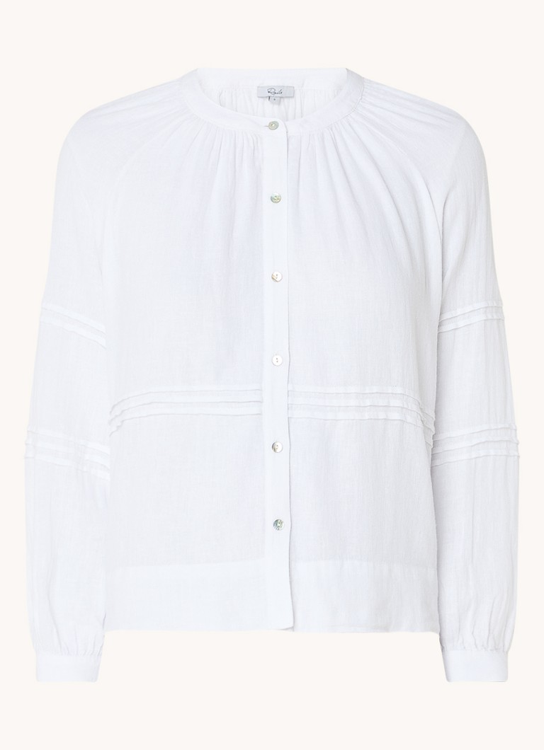 Rails Dames Frances blouse in linnenblend in de kleur Wit