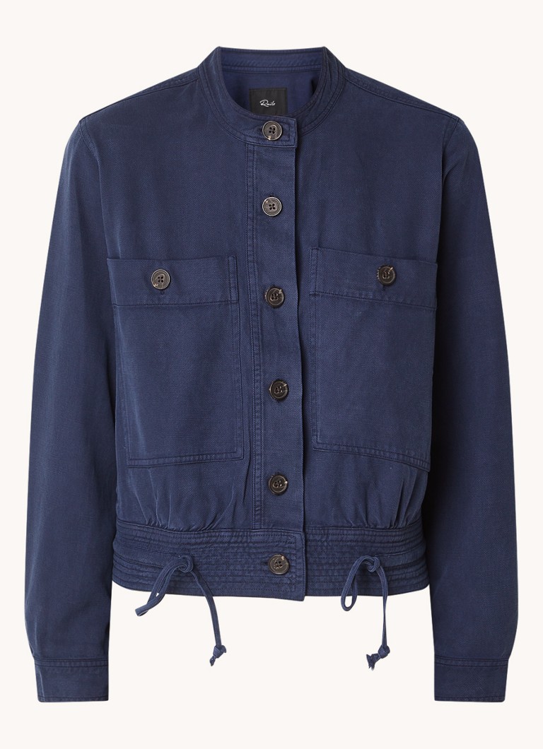 Rails Dames Alma jack met borst- en steekzakken in de kleur Donkerblauw