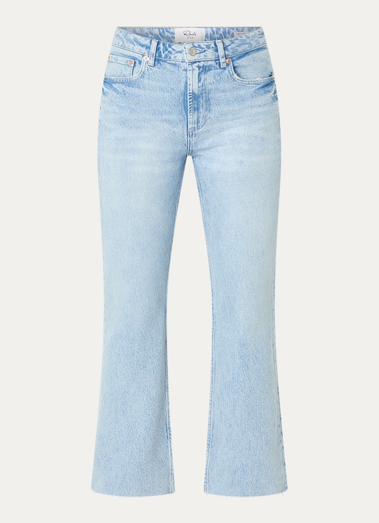 Rails Dames Sunset high waist cropped straight leg jeans met lichte wassing in de kleur Indigo