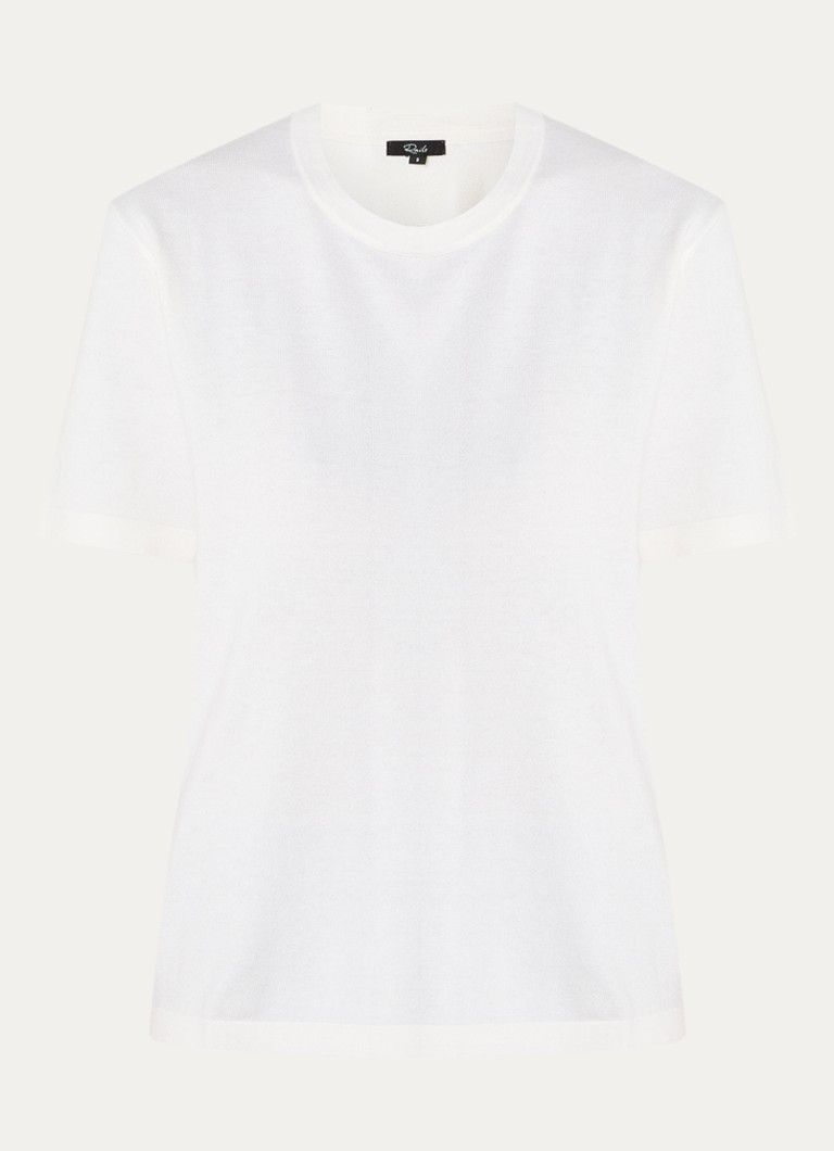 Rails Dames T-shirt in kasjmierblend in de kleur Wit