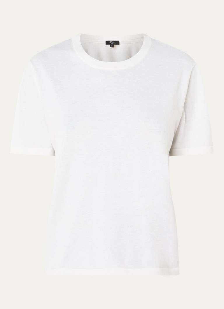 Rails Dames T-shirt in kasjmierblend in de kleur Wit