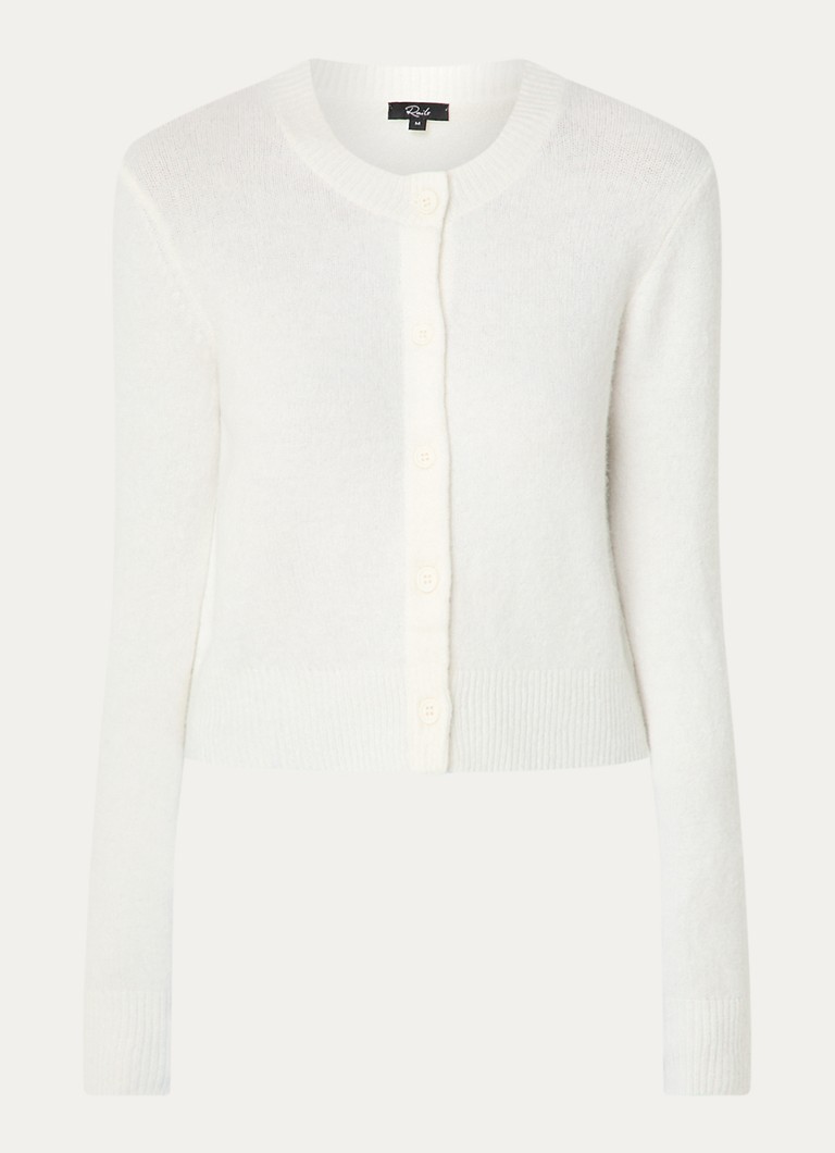 Rails Dames Matilda fijngebreid vest in kasjmierblend in de kleur Gebroken wit