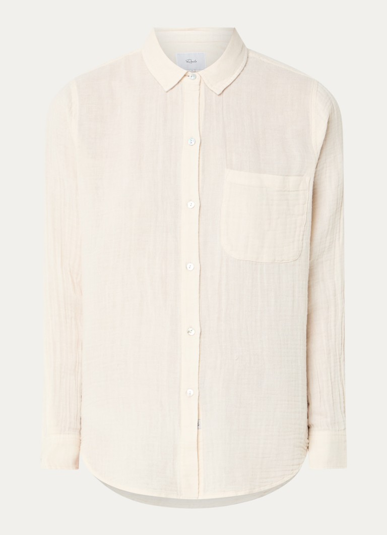 Rails Dames Ellis blouse van katoen met borstzak in de kleur Ivoor