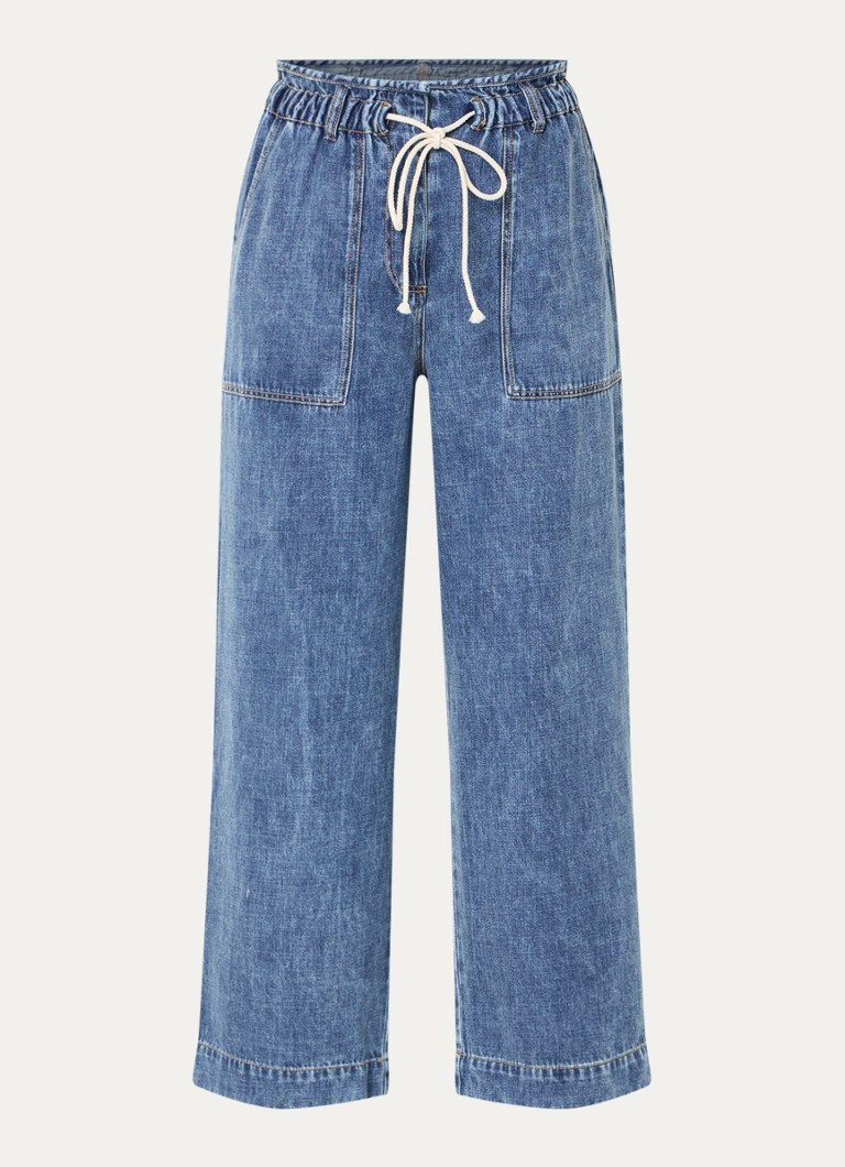 Rails Dames Ryan high waist straight fit broek met steekzakken in de kleur Indigo