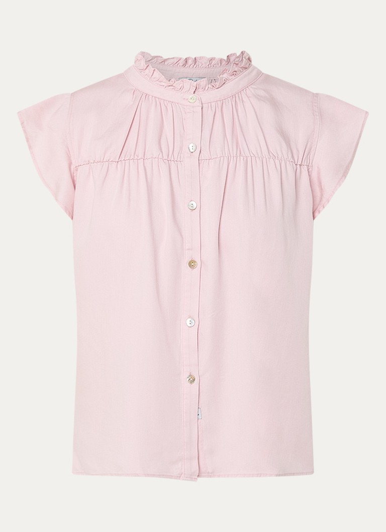 Rails Dames Ruthie blouse met ruches in de kleur Oudroze