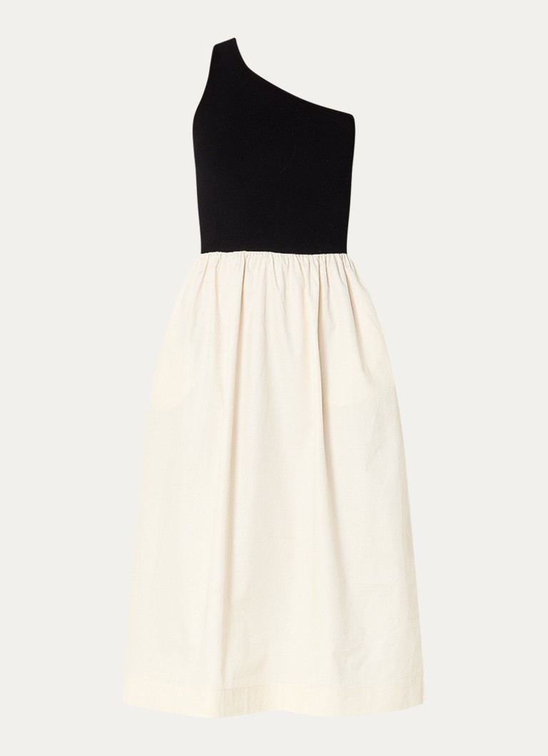 Rails Dames Anita fijngebreide one shoulder midi jurk in de kleur Creme