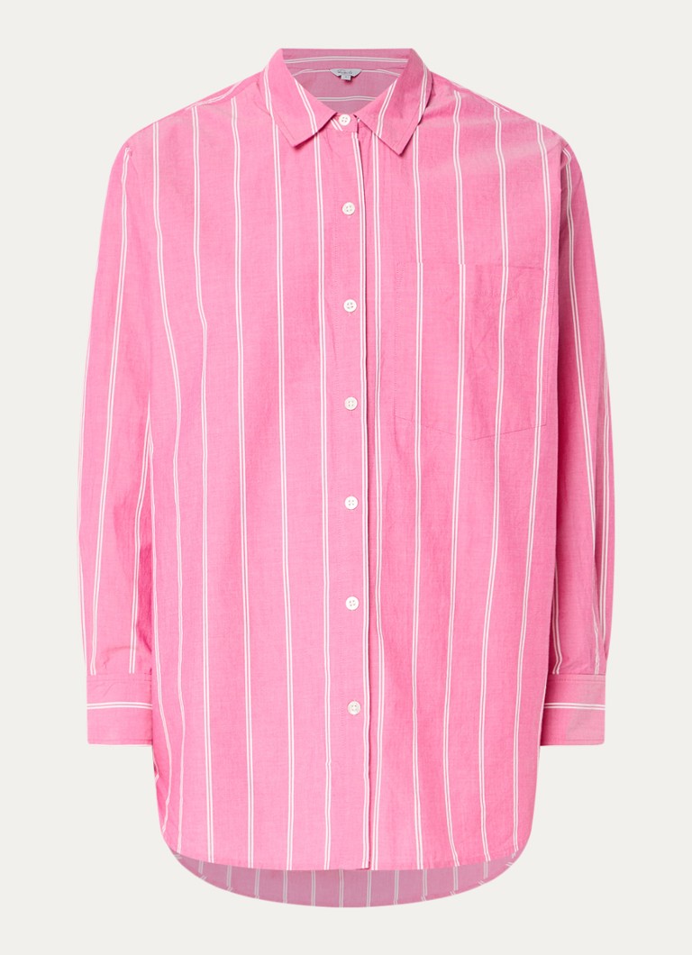 Rails Dames Elsa blouse met borstzak en streepprint in de kleur Roze