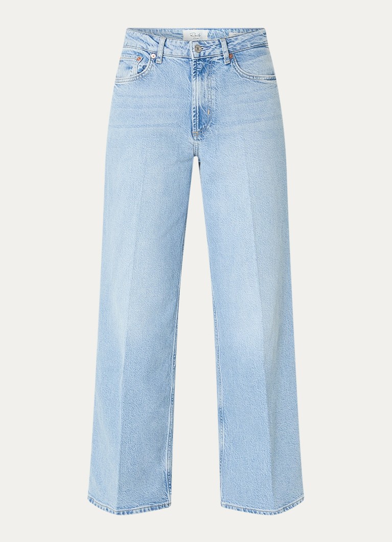 Rails Dames Getty high waist loose fit jeans met lichte wassing in de kleur Lichtblauw