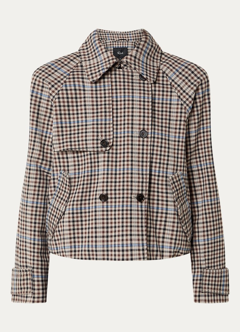 Rails Dames Jett jack met ruitdessin in de kleur Bruin