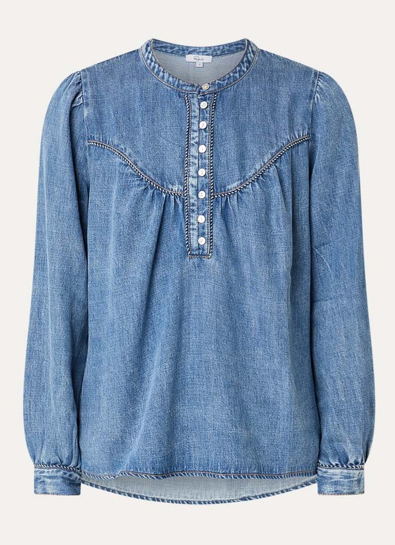 Rails Dames Sunna tuniek van chambray met met opstaande kraag in de kleur Indigo