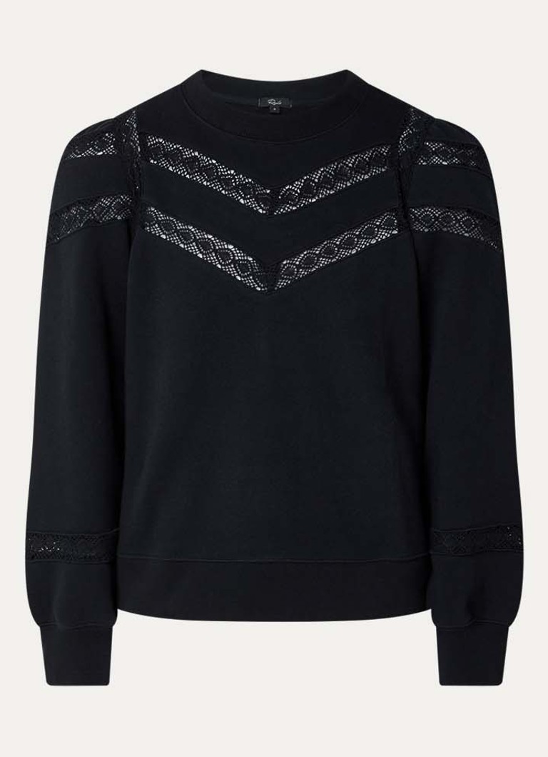 Rails Dames Isles sweater met broderie in de kleur Zwart