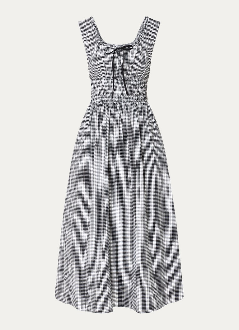 Rails Dames Midi jurk met pied-de-poule dessin in de kleur Zwart