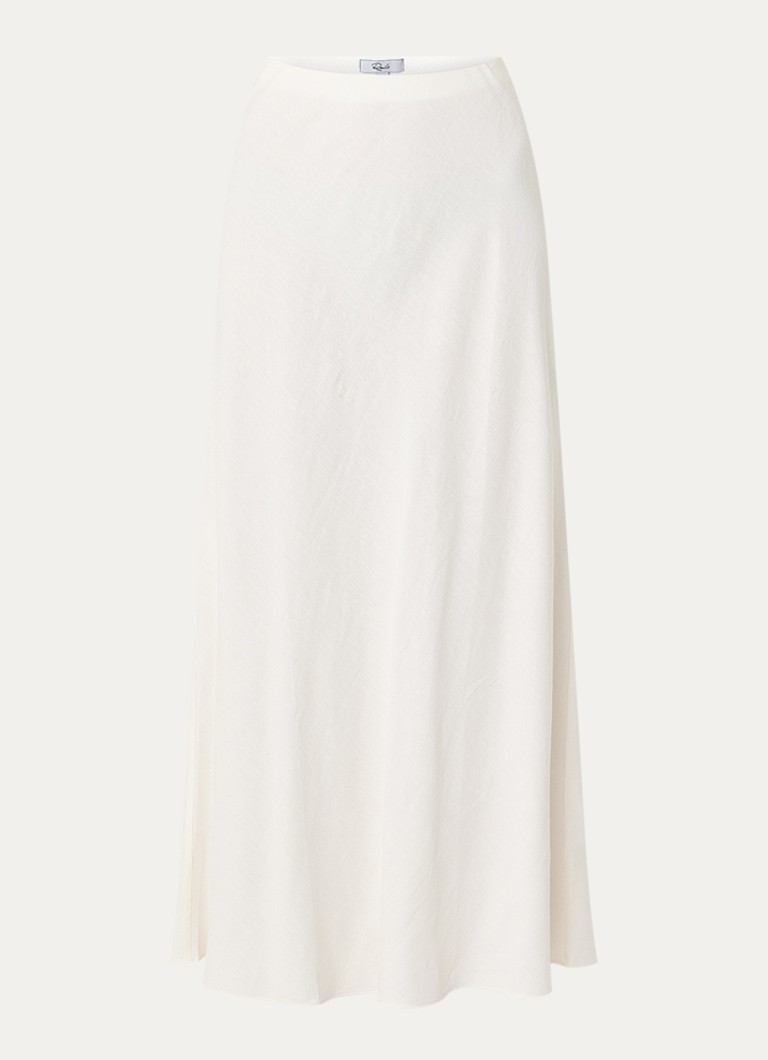 Rails Dames High waist maxi rok in linnenblend in de kleur Ivoor