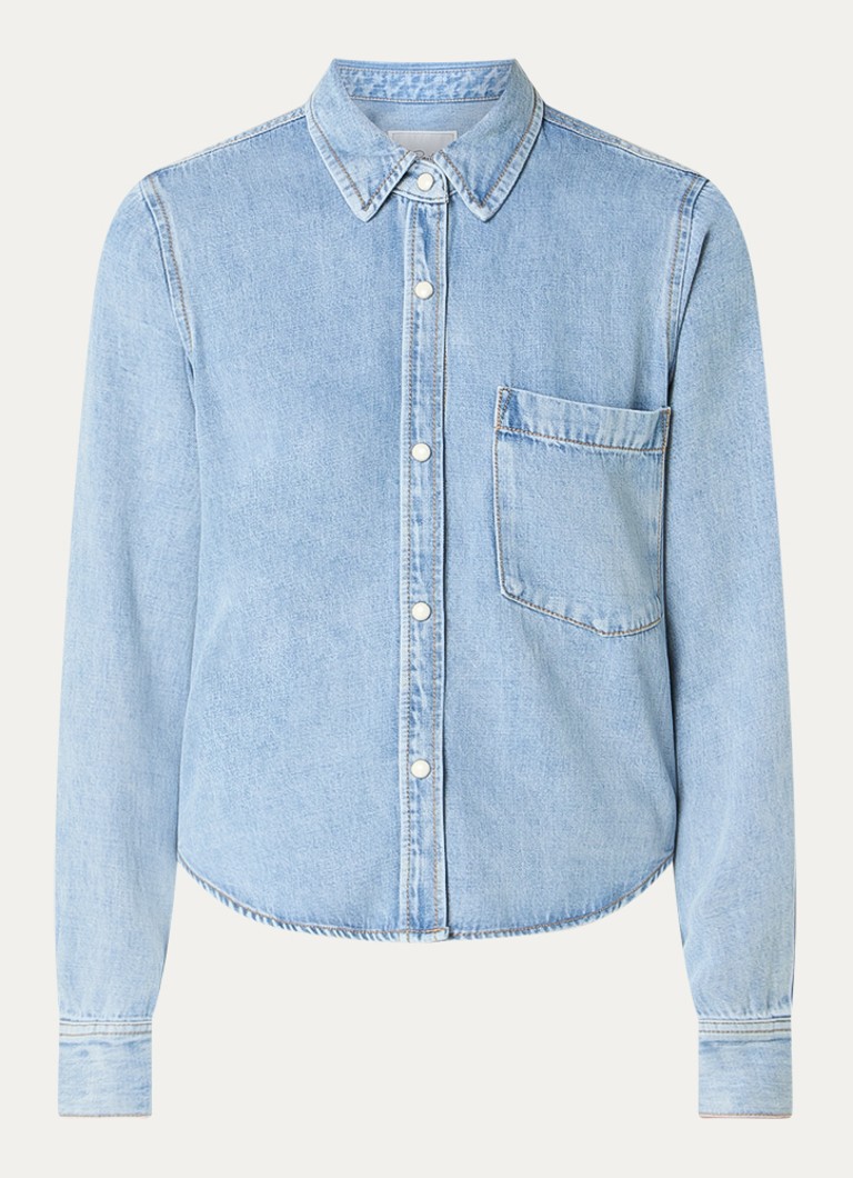 Rails Dames Noa blouse van chambray met borstzak in de kleur Indigo