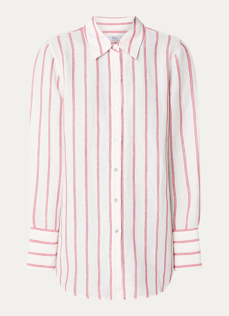 Rails Dames Knox blouse in linnenblend met streepprint in de kleur Rood